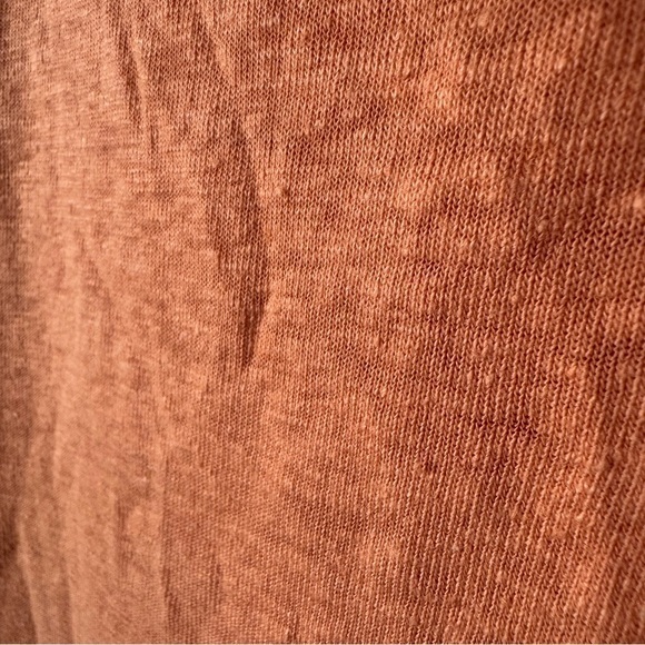 Madewell Linen Blend Boatneck Sherbet Orange Tank - Picture 4 of 9